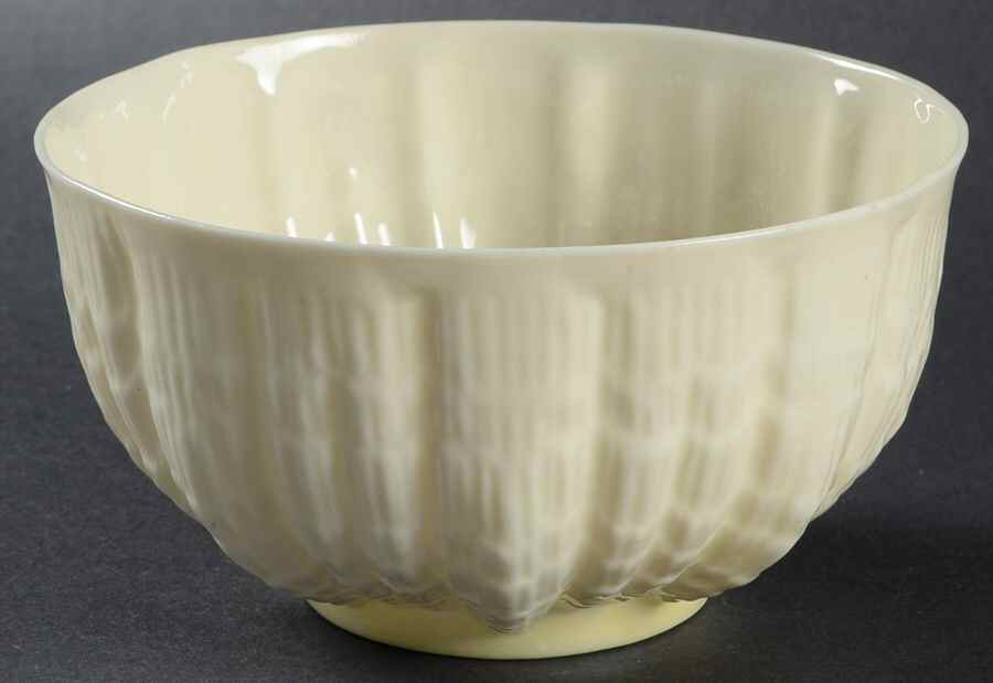 Neptune Yellow Open Sugar Bowl by Belleek Pottery (Ireland)-1