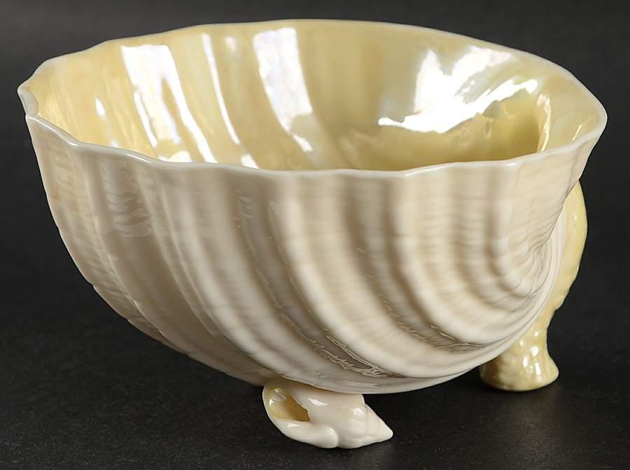 Neptune Yellow Coupe Cereal Bowl by Belleek Pottery (Ireland)-1