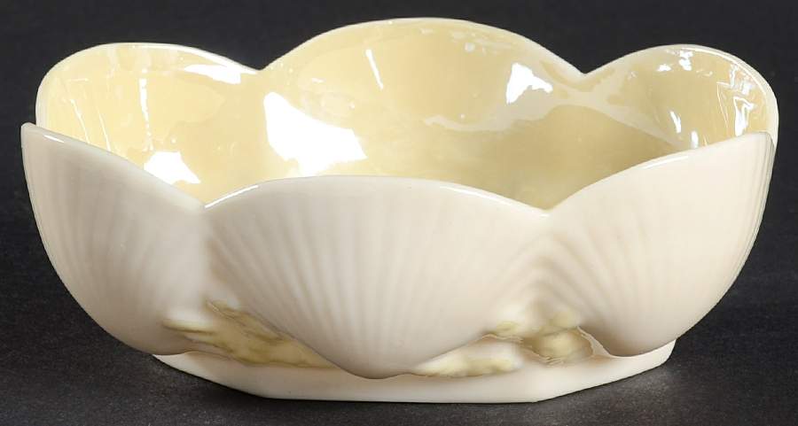 New Shell Yellow Bon Bon by Belleek Pottery (Ireland)-1