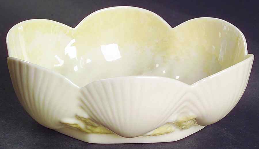 New Shell Yellow Bon Bon by Belleek Pottery (Ireland)-1