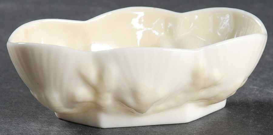 New Shell Yellow Open Salt by Belleek Pottery (Ireland)-1