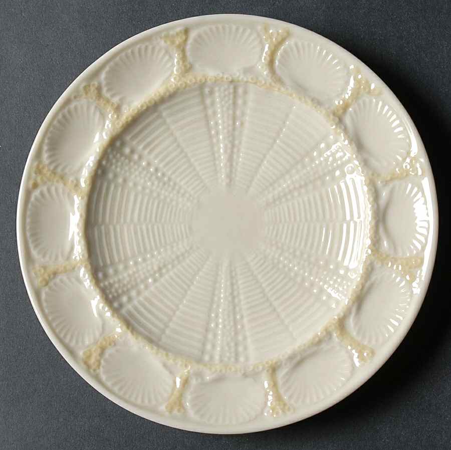 New Shell Yellow Bread & Butter Plate by Belleek Pottery (Ireland)-1