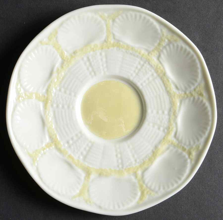 New Shell Yellow Saucer by Belleek Pottery (Ireland)-1