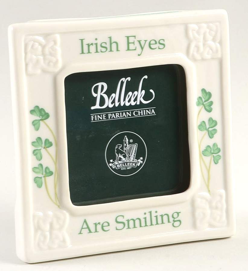 Shamrock Frame-Holds 3" X 3" by Belleek Pottery (Ireland)-1