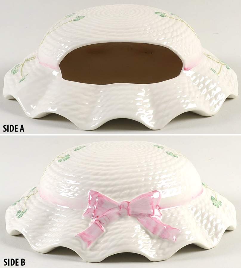 Shamrock Wall/Hanging Vase by Belleek Pottery (Ireland)-1
