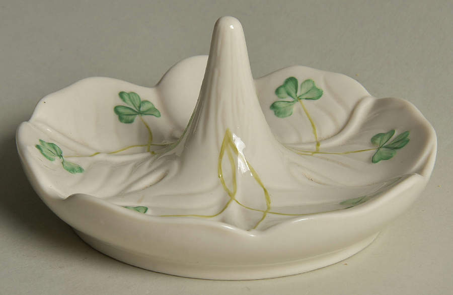 Shamrock Ring Holder by Belleek Pottery (Ireland)-1