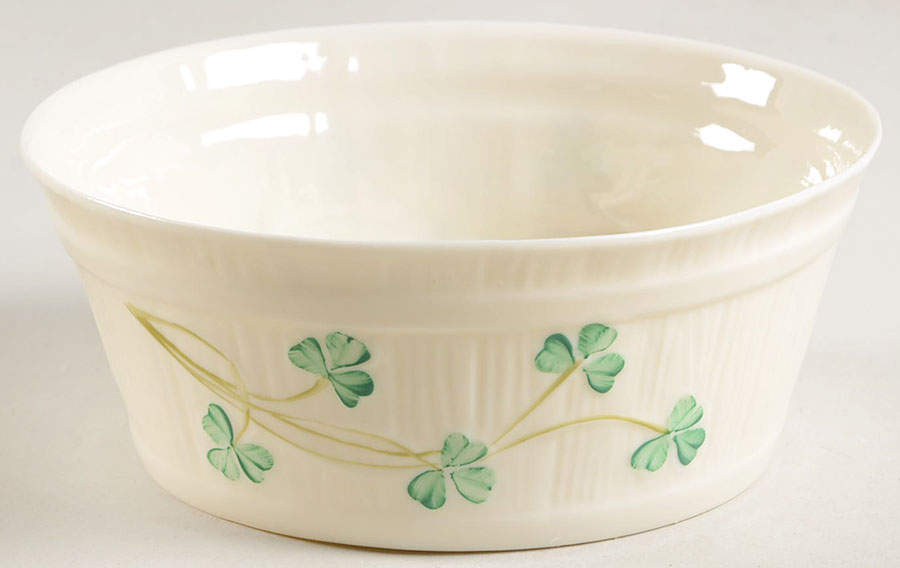 Shamrock Butter Tub by Belleek Pottery (Ireland)-1