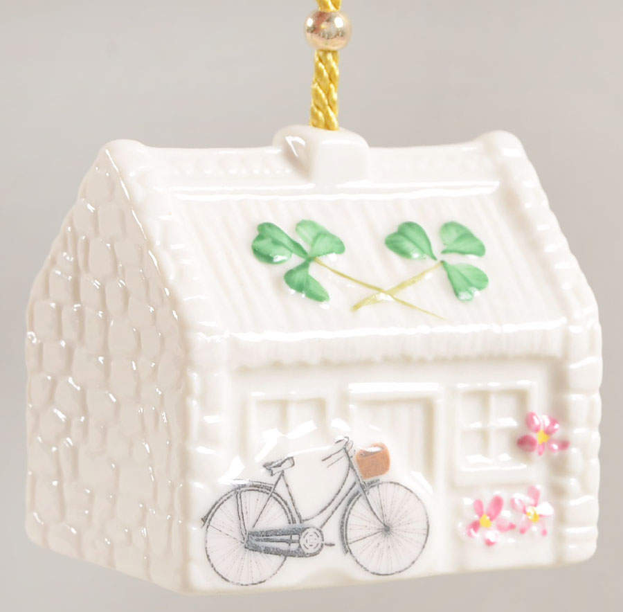 Belleek Christmas Bell Nell's Cottage Bell - No Box by Belleek Pottery (Ireland)-1