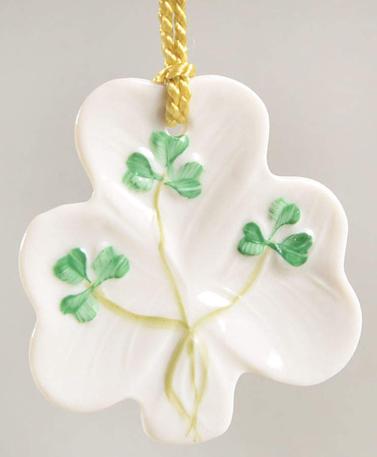 Belleek Christmas Ornament Shamrock - Boxed by Belleek Pottery (Ireland)-1