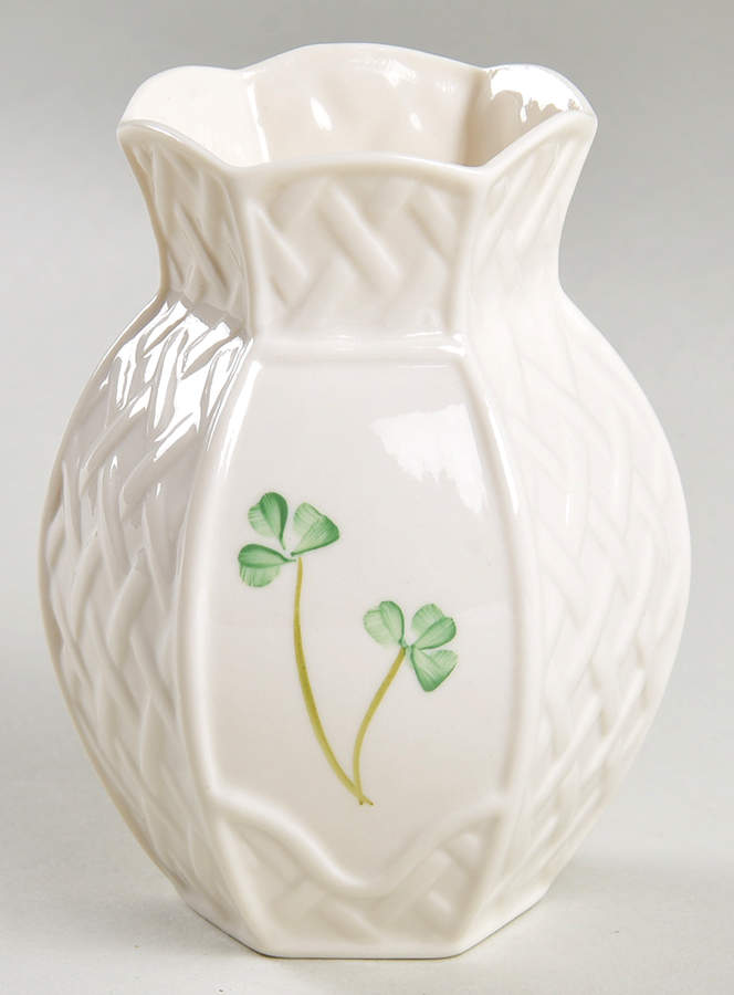 Shamrock Violet Vase by Belleek Pottery (Ireland)-1