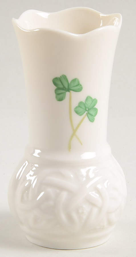 Shamrock 4" Bud Vase by Belleek Pottery (Ireland)-1