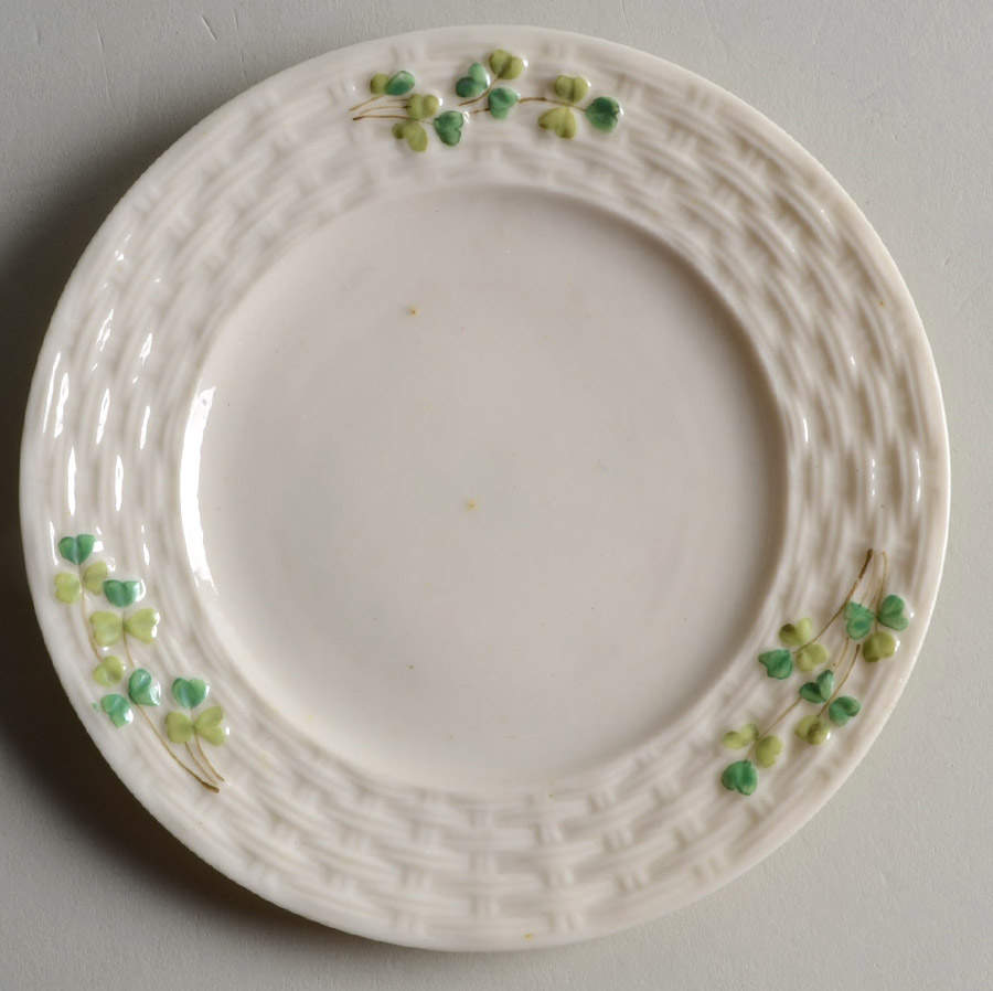 Shamrock Small Bread & Butter Plate by Belleek Pottery (Ireland)-1