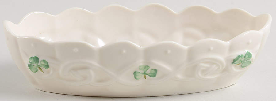 Shamrock Oval Bon Bon by Belleek Pottery (Ireland)-1