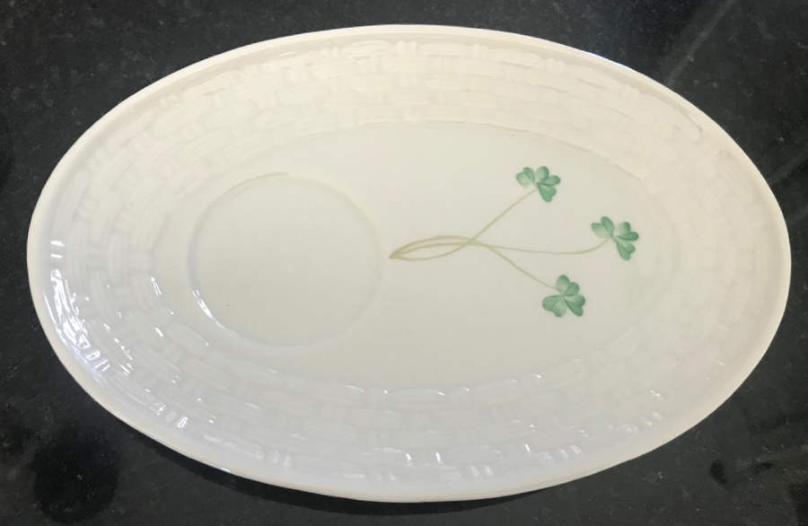 Shamrock Snack Plate by Belleek Pottery (Ireland)-1