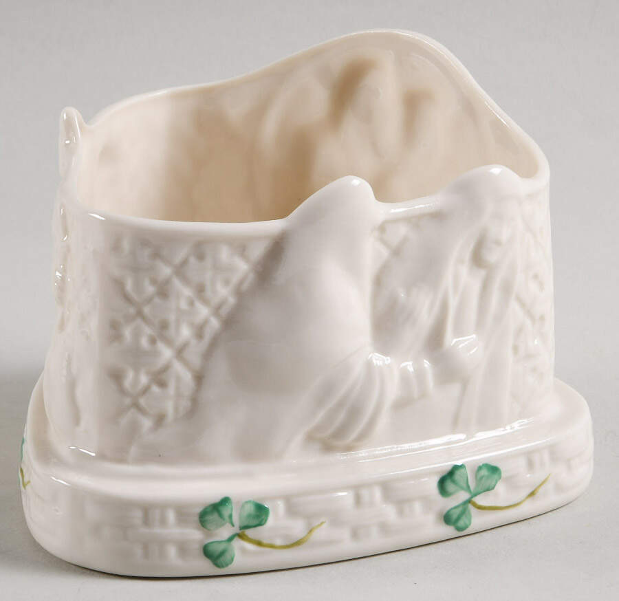 Shamrock Votive Candleholder by Belleek Pottery (Ireland)-1