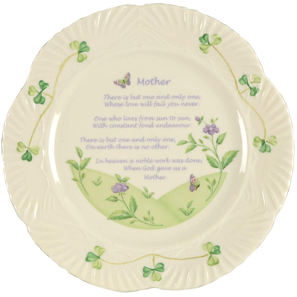 Shamrock Mother's Blessing Plate by Belleek Pottery (Ireland)-1