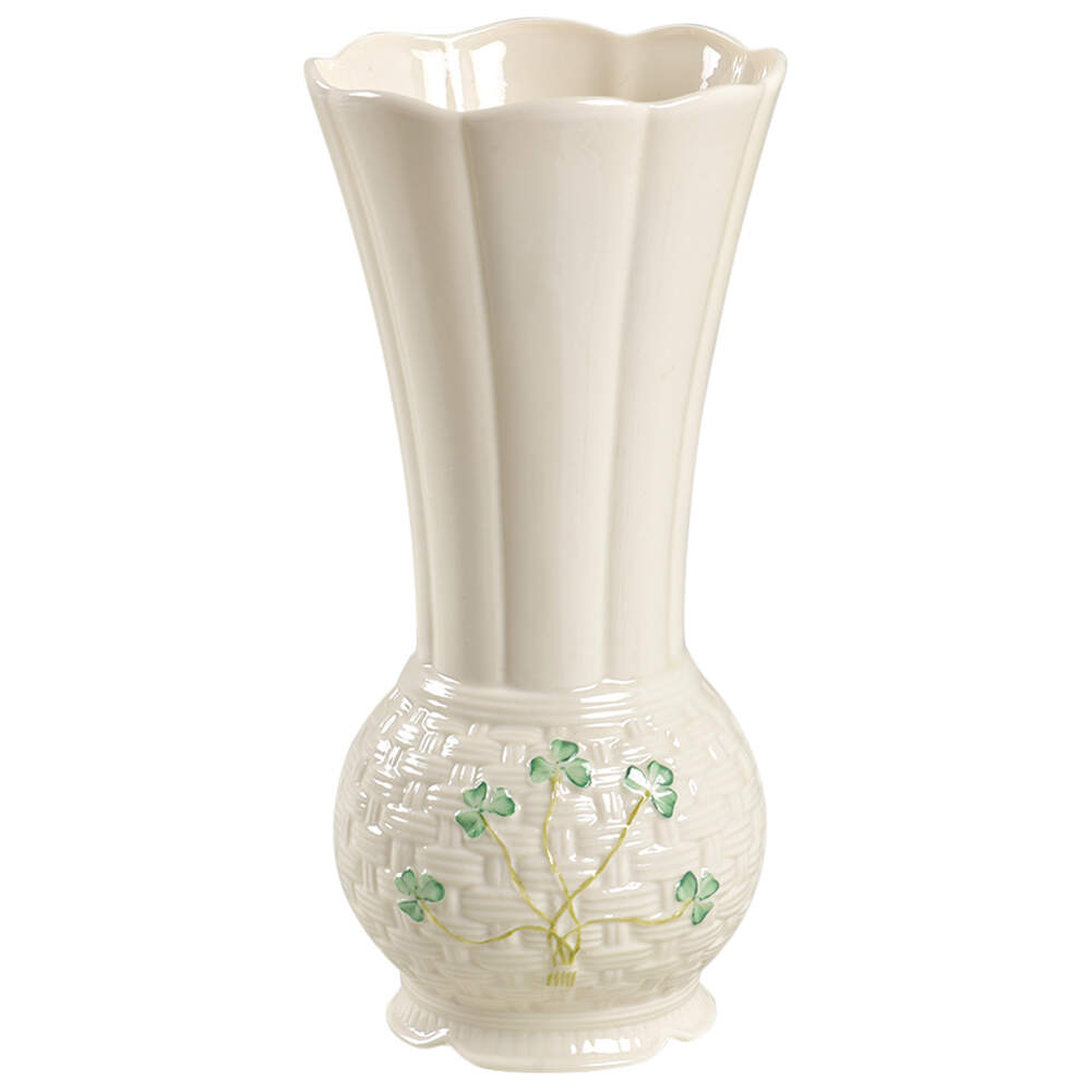Shamrock 7" Listowel Vase by Belleek Pottery (Ireland)-1