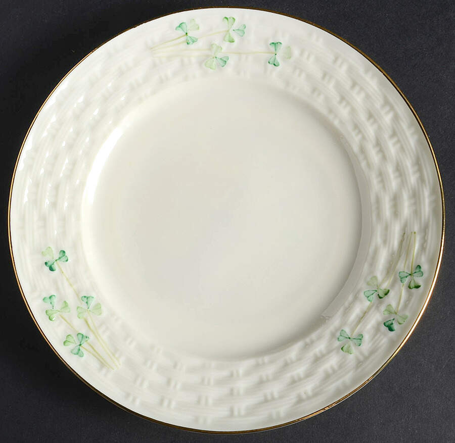 Shamrock Salad Plate by Belleek Pottery (Ireland)-1