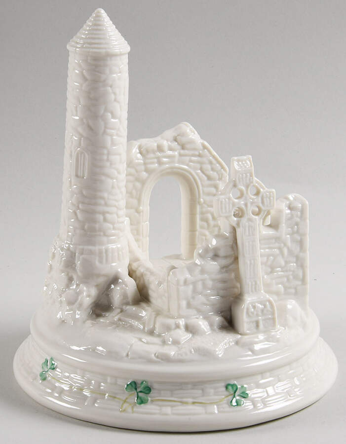 Shamrock Round Tower by Belleek Pottery (Ireland)-1