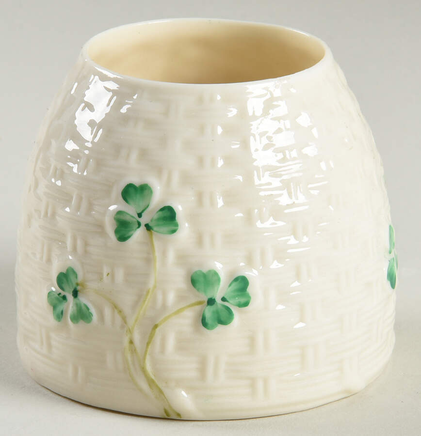 Shamrock Marmalade No Lid by Belleek Pottery (Ireland)-1