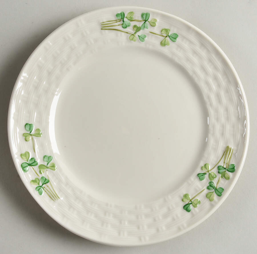 Shamrock Bread & Butter Plate by Belleek Pottery (Ireland)-1
