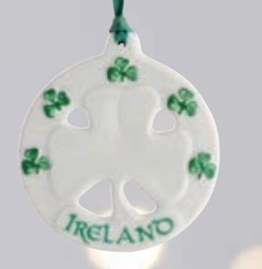 Belleek Christmas Ornament Ireland Shamrock - Boxed by Belleek Pottery (Ireland)-1