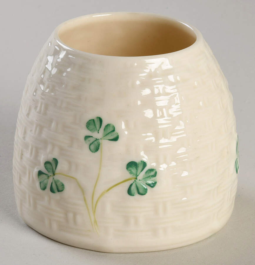Shamrock Marmalade No Lid by Belleek Pottery (Ireland)-1