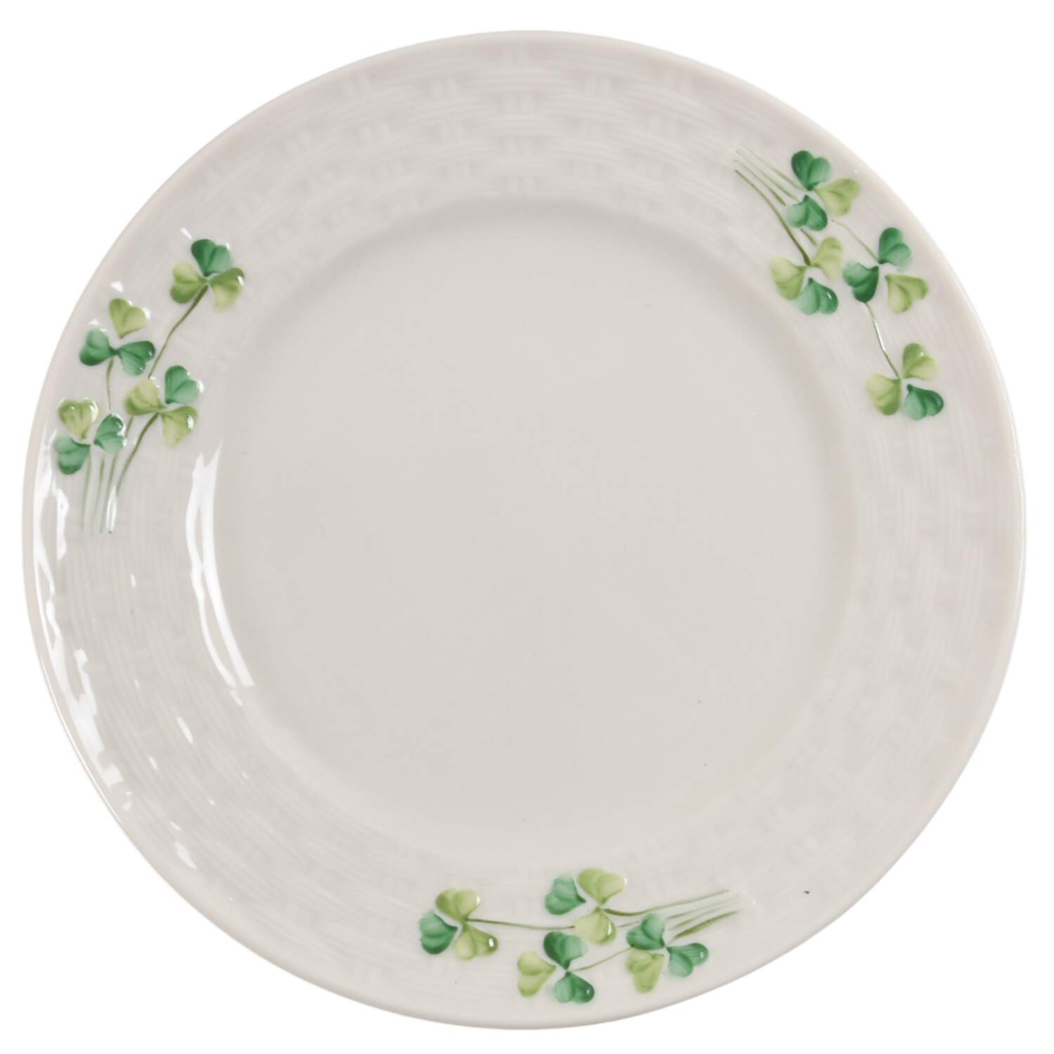 Shamrock Bread & Butter Plate by Belleek Pottery (Ireland)-1