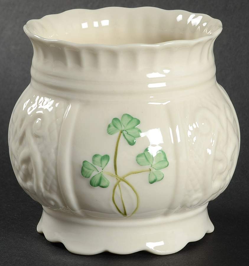 Shamrock Votive Candleholder by Belleek Pottery (Ireland)-1
