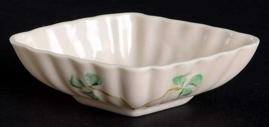Shamrock Open Salt by Belleek Pottery (Ireland)-1