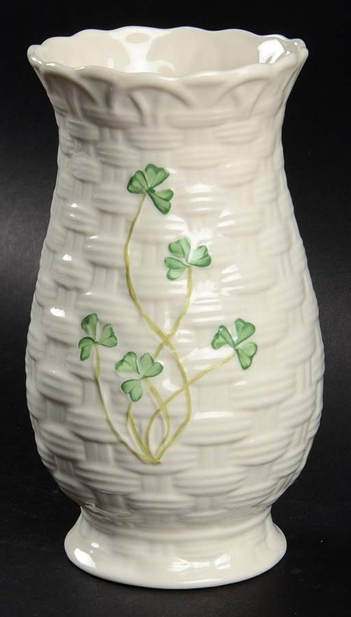 Shamrock 6" Vase by Belleek Pottery (Ireland)-1