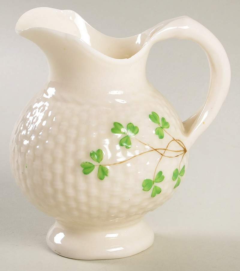 Shamrock Mini Creamer by Belleek Pottery (Ireland)-1