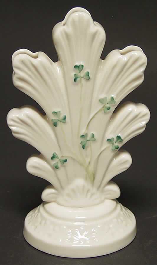 Shamrock Vase-Honeysuckle by Belleek Pottery (Ireland)-1