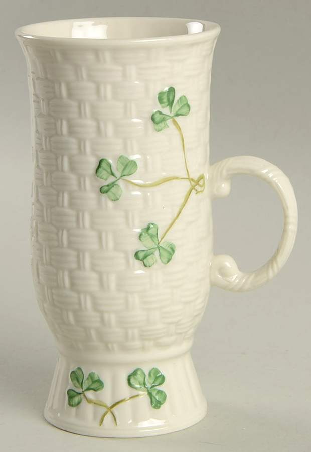 Shamrock Irish Coffee Mug by Belleek Pottery (Ireland)-1