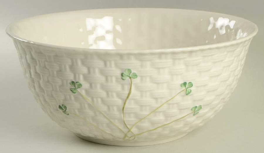 Shamrock 10" Mixing Bowl by Belleek Pottery (Ireland)-1