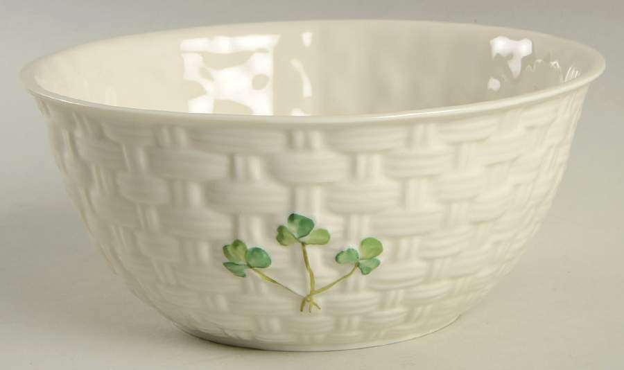 Shamrock Coupe Cereal Bowl by Belleek Pottery (Ireland)-1