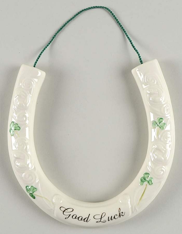 Shamrock Horse Shoe by Belleek Pottery (Ireland)-1