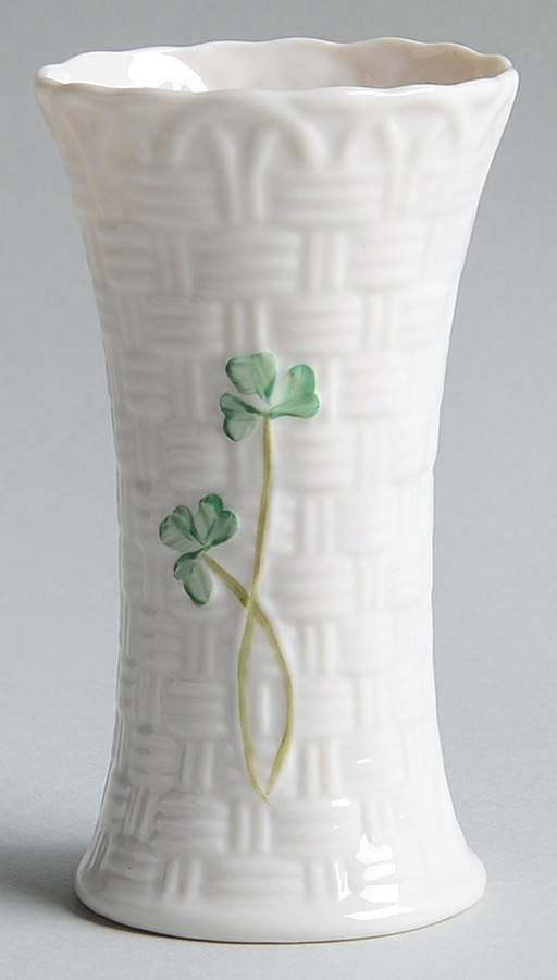 Shamrock 4" Colleen Vase by Belleek Pottery (Ireland)-1