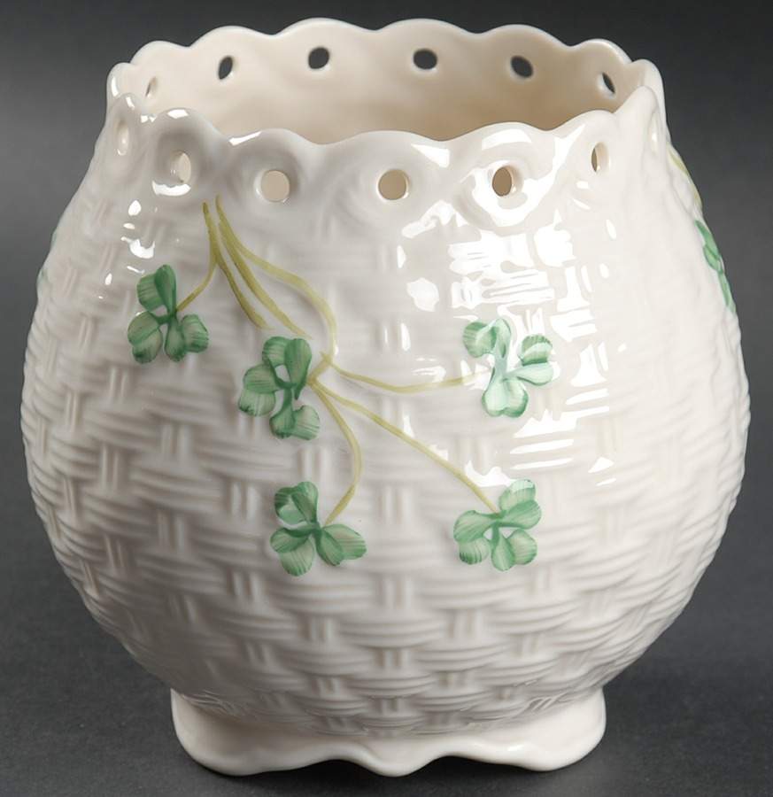 Shamrock Pierced Centerpiece by Belleek Pottery (Ireland)-1