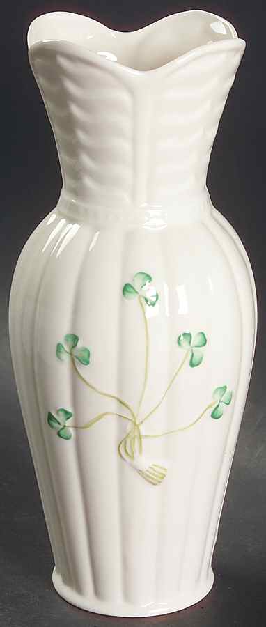 Shamrock 8" Corrib Vase by Belleek Pottery (Ireland)-1