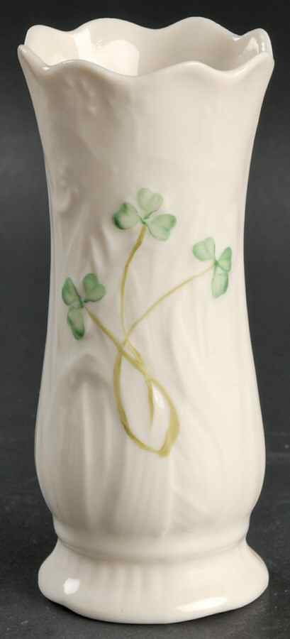 Shamrock 4" Woodland Bud Vase by Belleek Pottery (Ireland)-1