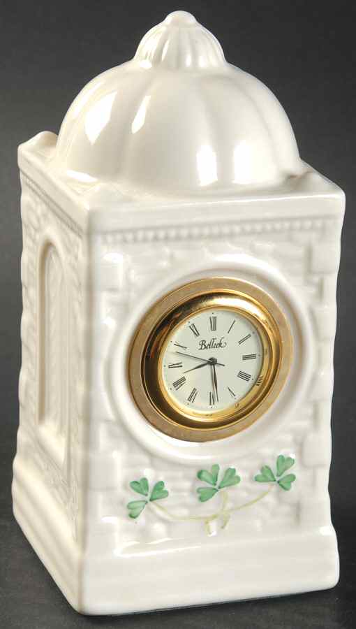 Shamrock Dome Clock by Belleek Pottery (Ireland)-1