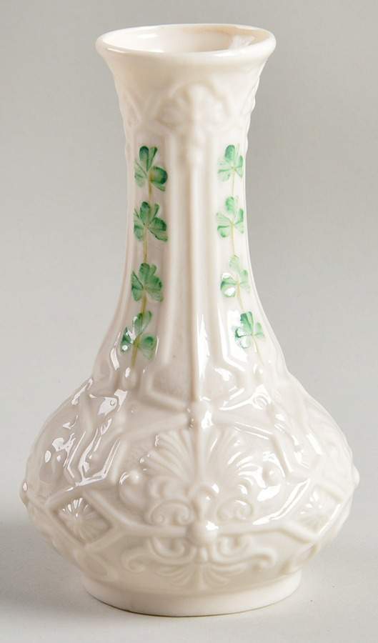 Shamrock 5" Shark Spill Vase by Belleek Pottery (Ireland)-1