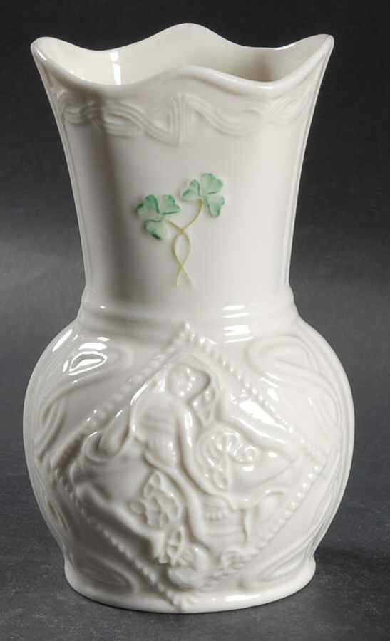 Shamrock 6" Durrow Vase by Belleek Pottery (Ireland)-1
