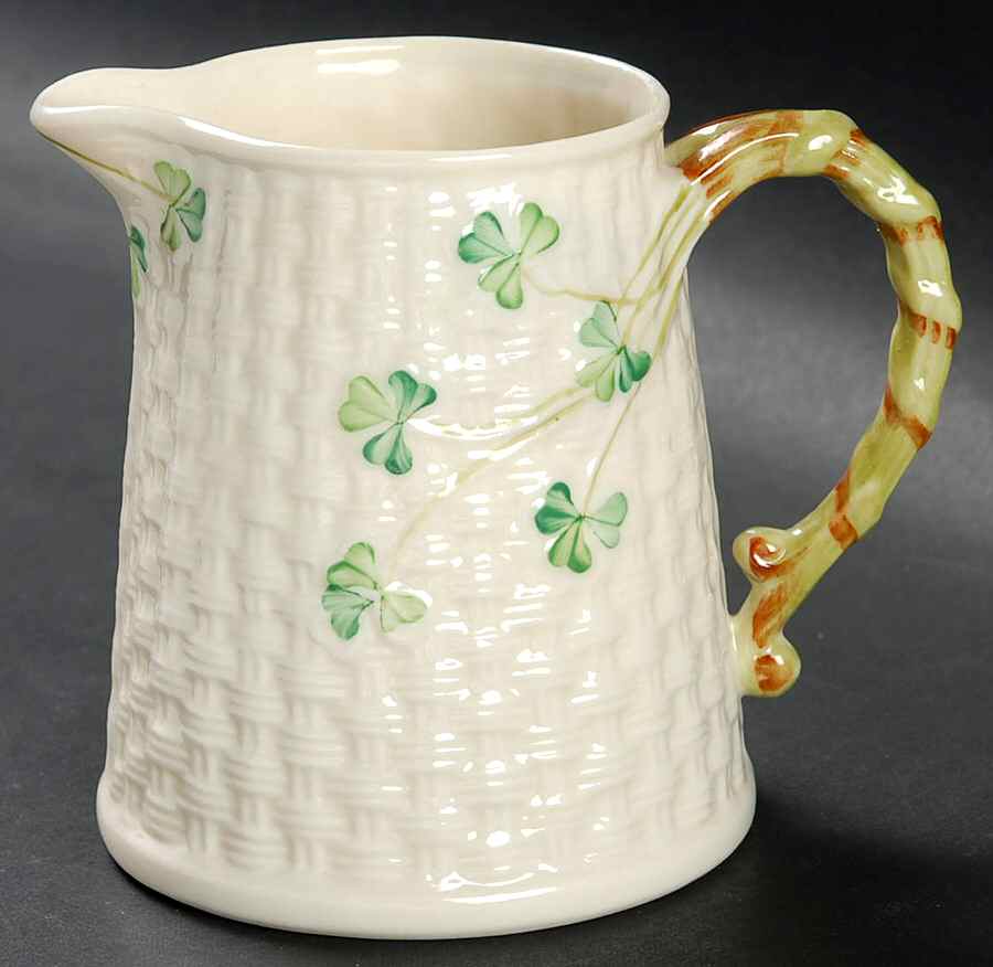Shamrock 16 Oz Pitcher by Belleek Pottery (Ireland)-1