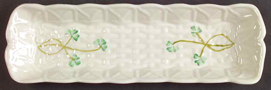 Shamrock Mint Tray by Belleek Pottery (Ireland)-1