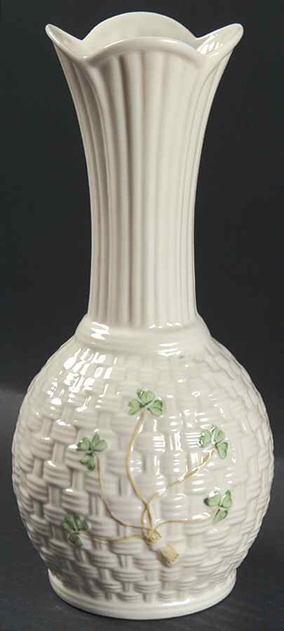 Shamrock 8" Sperrin Vase by Belleek Pottery (Ireland)-1