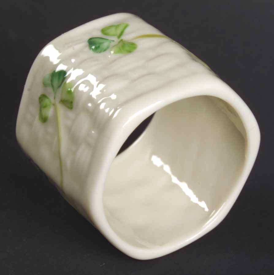 Shamrock Napkin Ring by Belleek Pottery (Ireland)-1