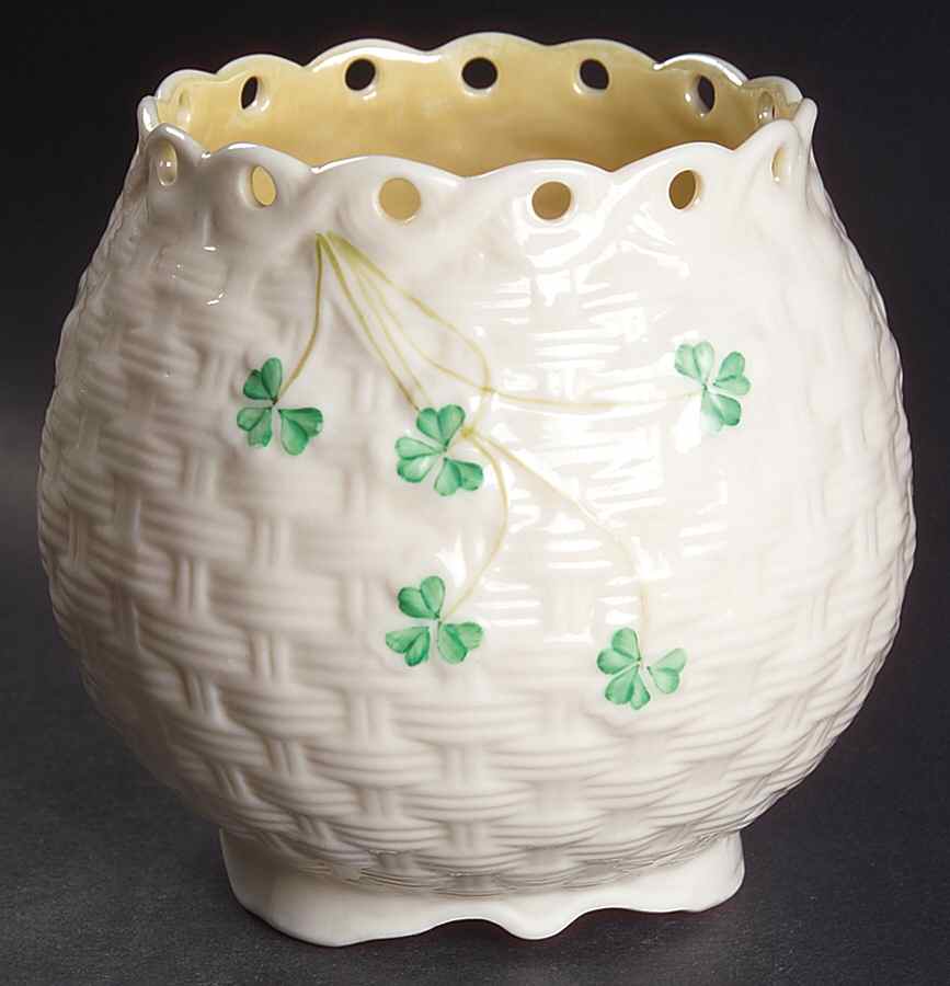 Shamrock Pierced Centerpiece by Belleek Pottery (Ireland)-1