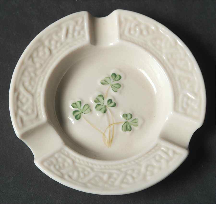 Shamrock 4" Ashtray by Belleek Pottery (Ireland)-1